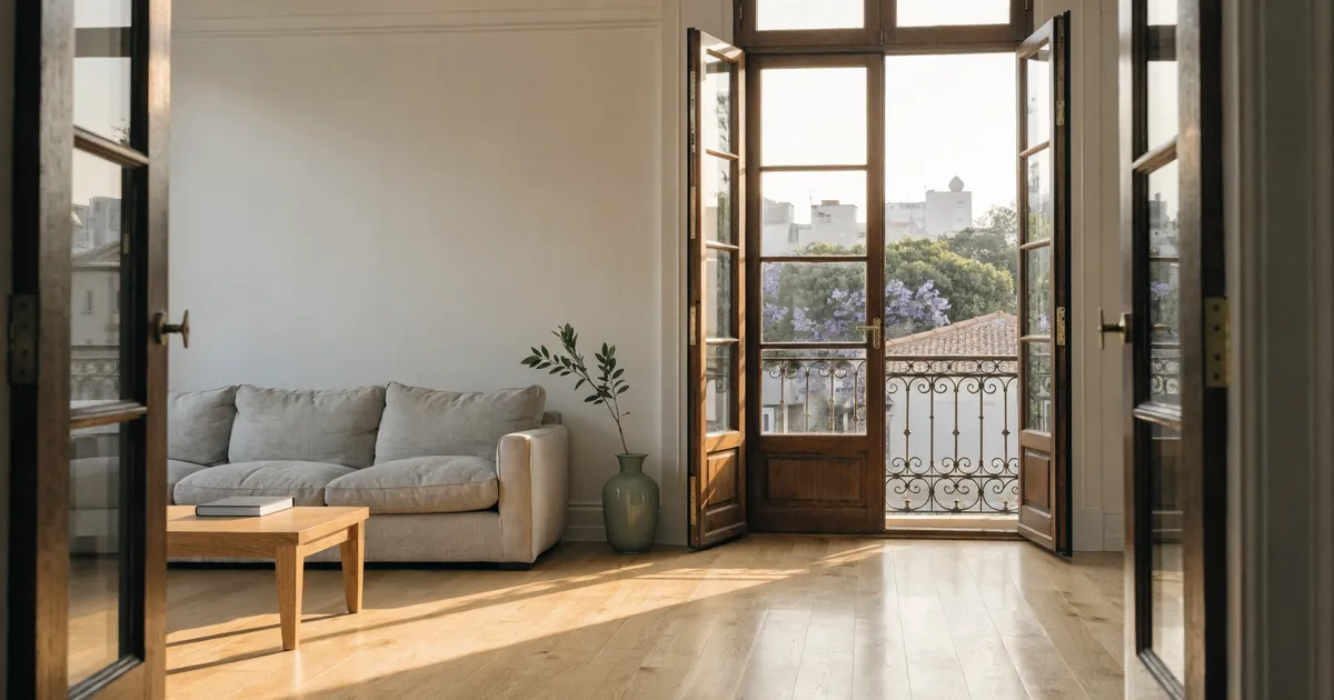 Propietario argentino revisando reportes de rentabilidad de su Airbnb desde el exterior