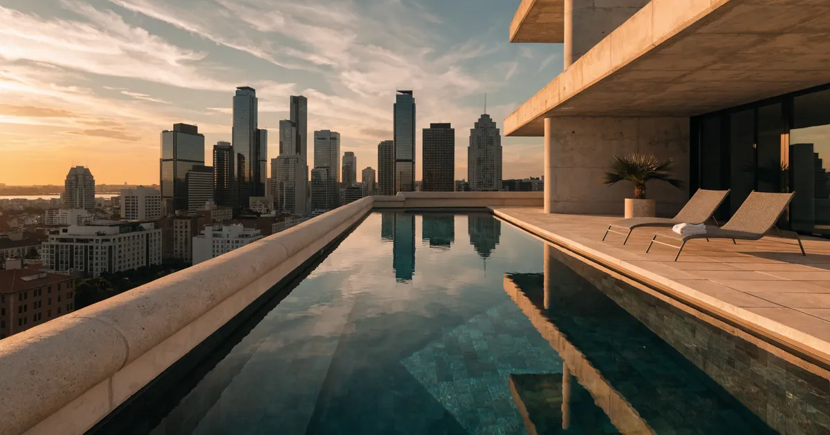 Edificio con amenities en Buenos Aires: pileta, gym y SUM como diferencial para Airbnb