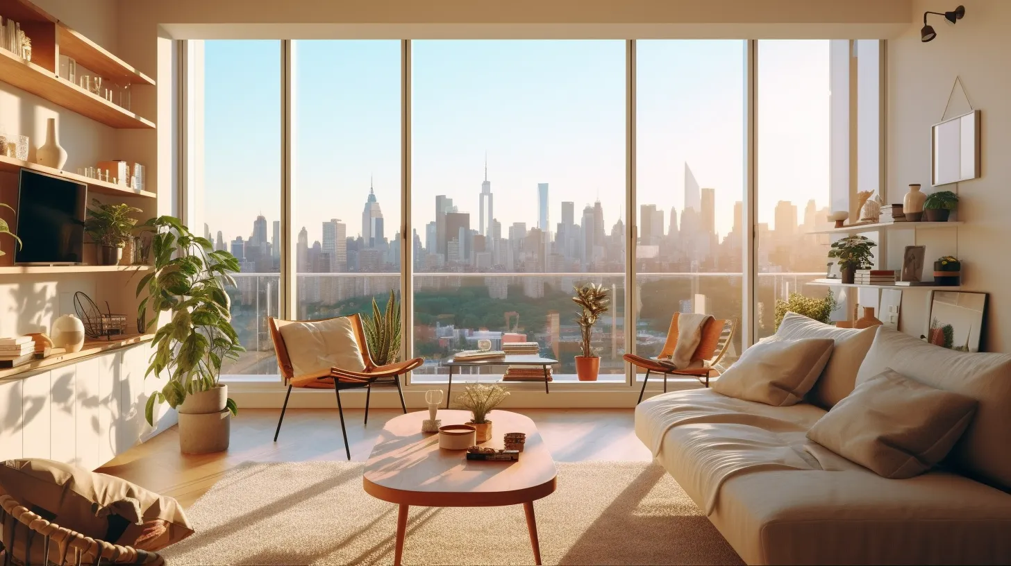 Un hermoso departamento de Airbnb con vista a la Ciudad de Buenos Aires.